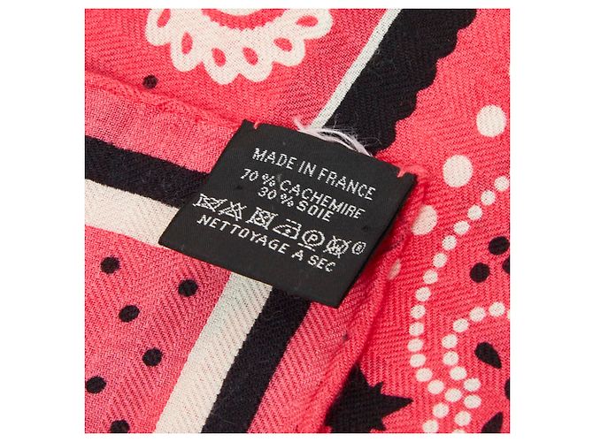 Hermès Sciarpa in cashmere e seta rosa Hermes - vista 5