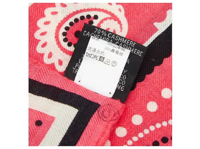 Hermès Sciarpa in cashmere e seta rosa Hermes - vista 7