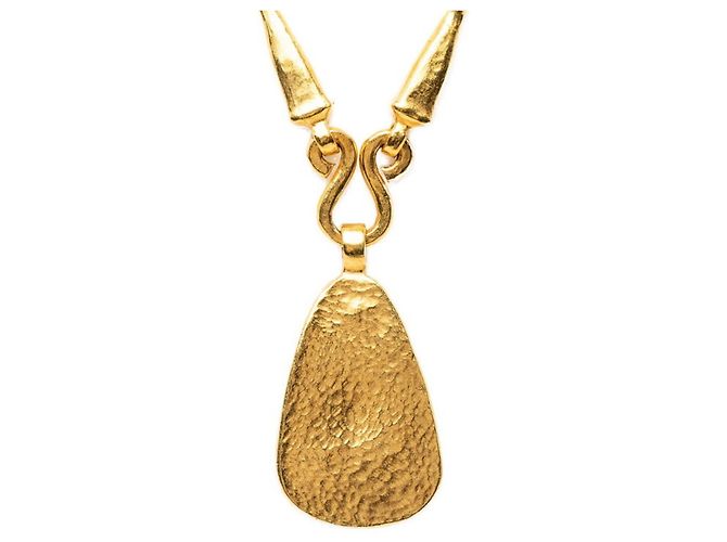 Collana vintage a catena a forma di goccia Chanel Coco Mark - vista 2