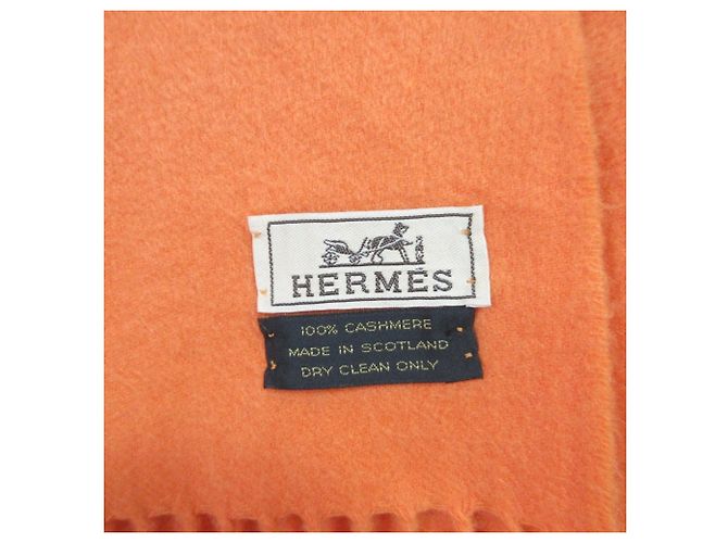Hermès Stola in cashmere Hermes in Orange - vista 9