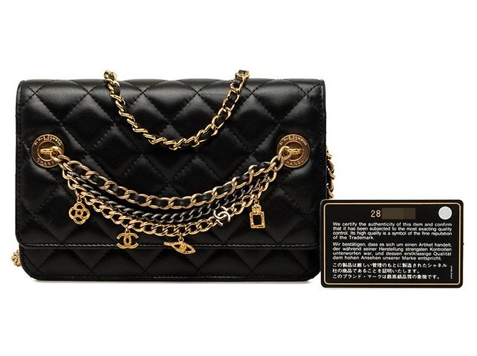 Bolso de hombro con cadena y cartera Chanel Coco Mark Matelassé - vista 8