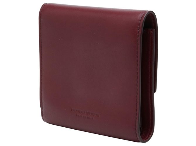 Cartera tri-fold de cuero Bordeaux Bottega Veneta - vista 2