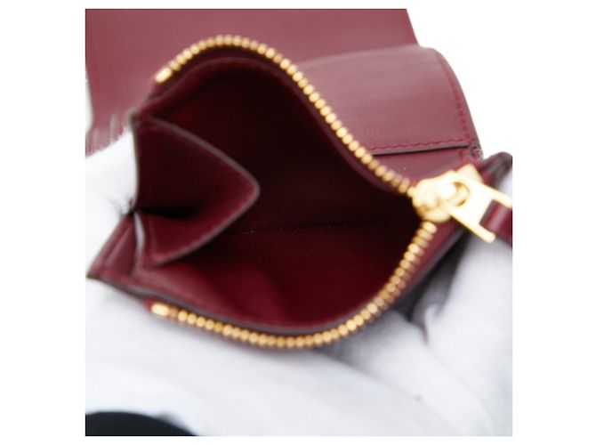 Cartera tri-fold de cuero Bordeaux Bottega Veneta - vista 8