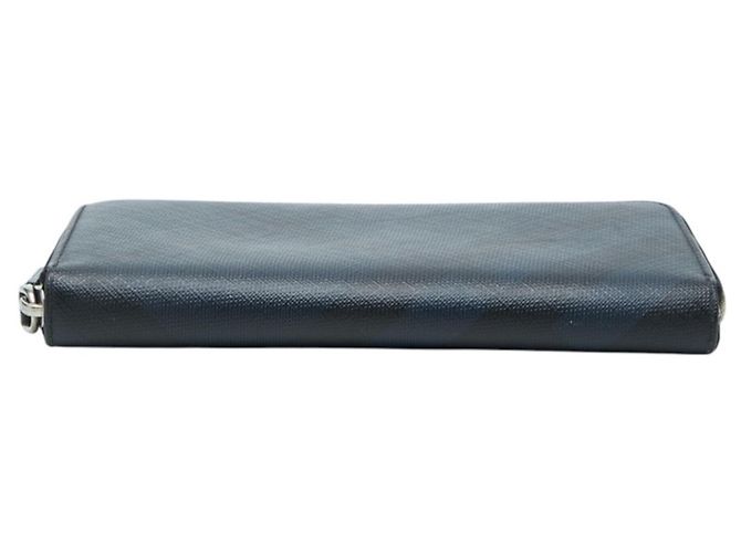 Burberry Navy Shadow Check Round Zip Long Wallet - view 3