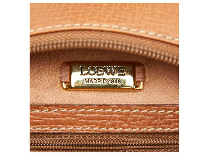 Loewe Vintage Handtasche aus braunem Leder - Ansicht 7