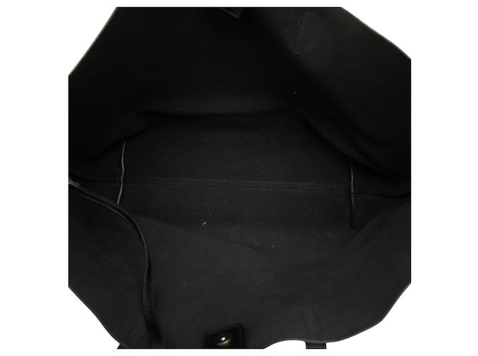 Autre Marque Saint Laurent Shopper aus schwarzem Leder mit Fransen - Ansicht 4