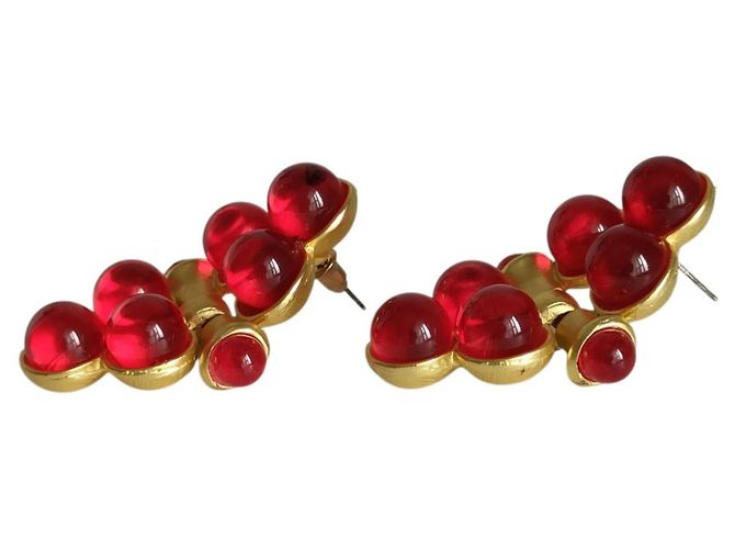 Céline CELINE Vintage Stone Large Stud Earrings - view 2