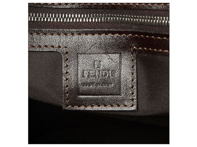 Fendi Zucca Tote Bag Schultertasche aus braunem Canvas und Leder - Ansicht 14