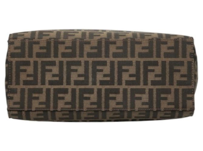 Fendi Zucca Tote Bag Schultertasche aus braunem Canvas und Leder - Ansicht 3