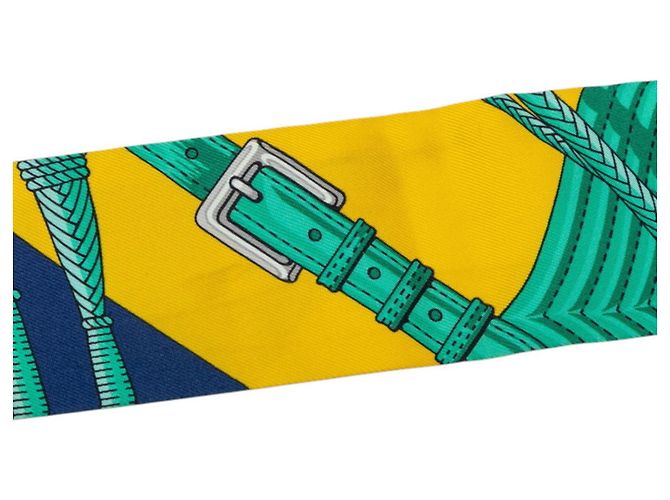 Hermès Carré Twilly Hermes CLIC CLAC MODERN CANNAGE - vue 3