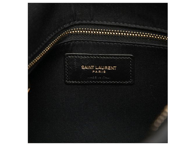 Autre Marque Borsa a tracolla con catena in pelle nera Saint Laurent - vista 5