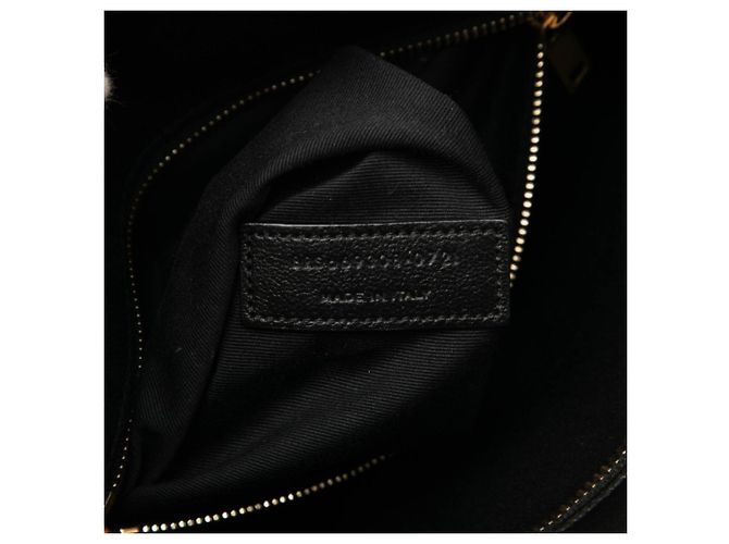 Autre Marque Borsa a tracolla con catena in pelle nera Saint Laurent - vista 6