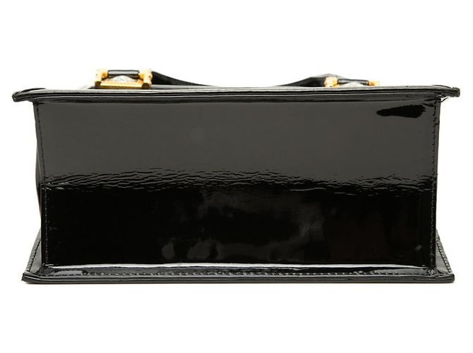 Sac à main Versace en cuir noir - vue 3