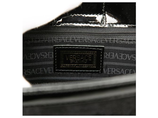 Sac à main Versace en cuir noir - vue 5