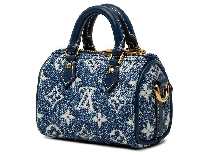 Louis Vuitton Monogram Denim Bijou Sac Micro Speedy Charm Keychain - Ansicht 2
