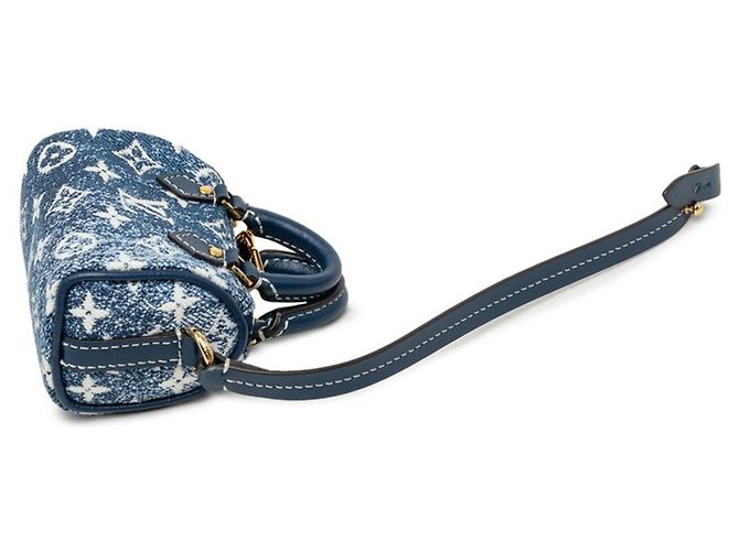 Louis Vuitton Monogram Denim Bijou Sac Micro Speedy Charm Keychain - Ansicht 7