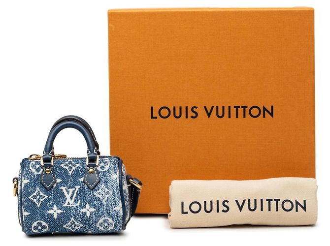 Louis Vuitton Monogram Denim Bijou Sac Micro Speedy Charm Keychain - Ansicht 8