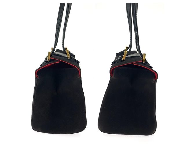Fendi Mamma Handtasche aus schwarzem Wildleder - Ansicht 8