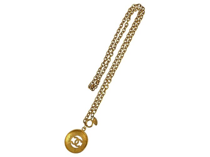Collier Chanel Coco Mark plaqué or - vue 4