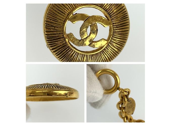 Collier Chanel Coco Mark plaqué or - vue 6