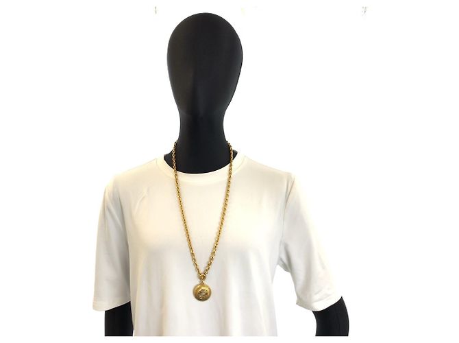 Collier Chanel Coco Mark plaqué or - vue 7
