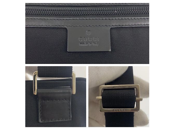 Borsa a tracolla Gucci da uomo in tela nera - vista 5