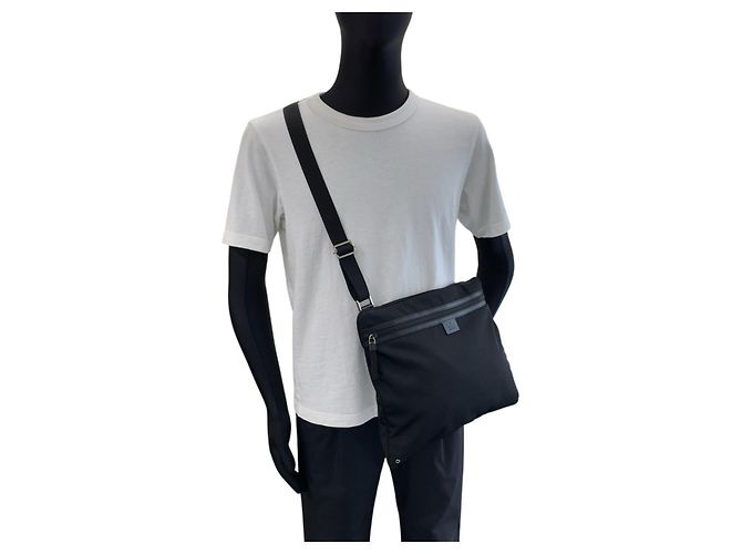 Borsa a tracolla Gucci da uomo in tela nera - vista 7