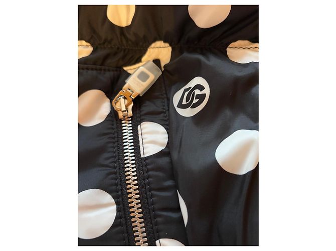 Dolce & Gabbana Daunenjacke Polka Dot Schwarz Weiß - Ansicht 14