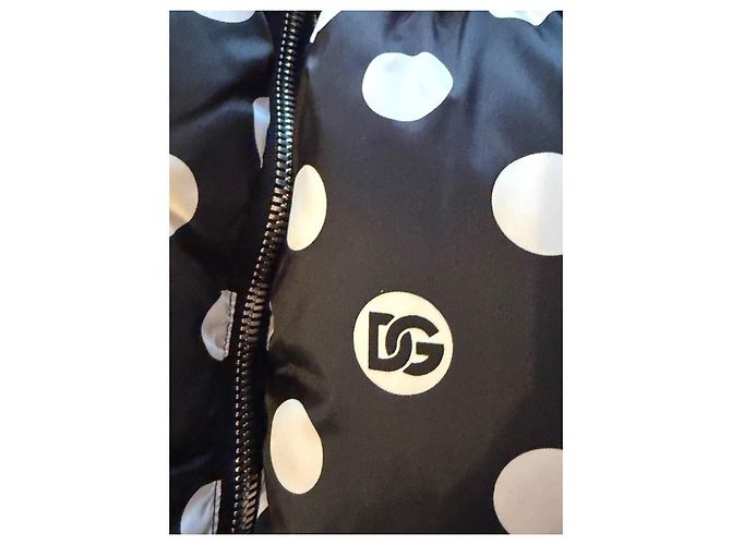 Dolce & Gabbana Daunenjacke Polka Dot Schwarz Weiß - Ansicht 4