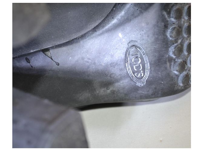 Tod's Schwarze Leder-Schnürstiefeletten mit Absatz - Ansicht 6