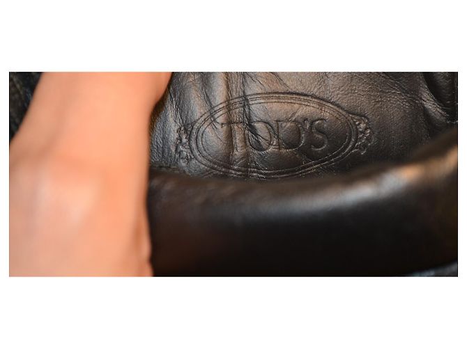 Tod's Schwarze Leder-Schnürstiefeletten mit Absatz - Ansicht 8