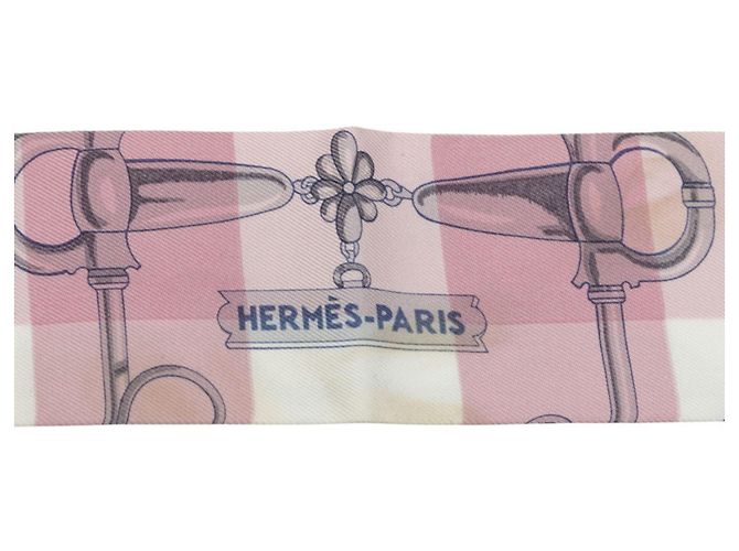 Hermès Hermes Purple Silk Twilly Scarf - view 2