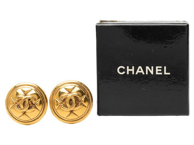 Chanel Vintage Matelassé Coco Mark Ohrringe - Ansicht 4