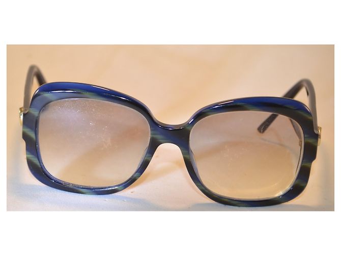 Gucci GG3190/S occhiali da sole in acetato blu e verdi - vista 2