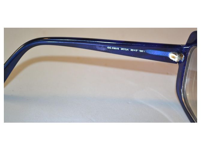 Gucci GG3190/S occhiali da sole in acetato blu e verdi - vista 7