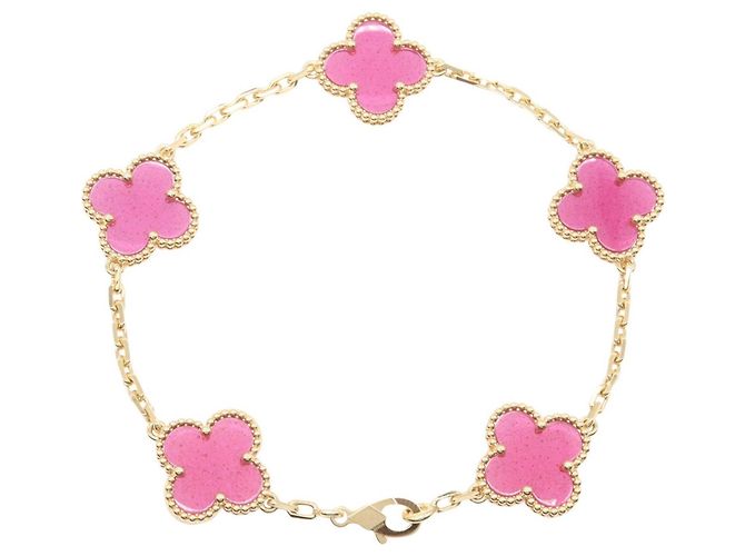 Van Cleef & Arpels Vintage Alhambra Emaille Armband mit 5 Motiven - Ansicht 2