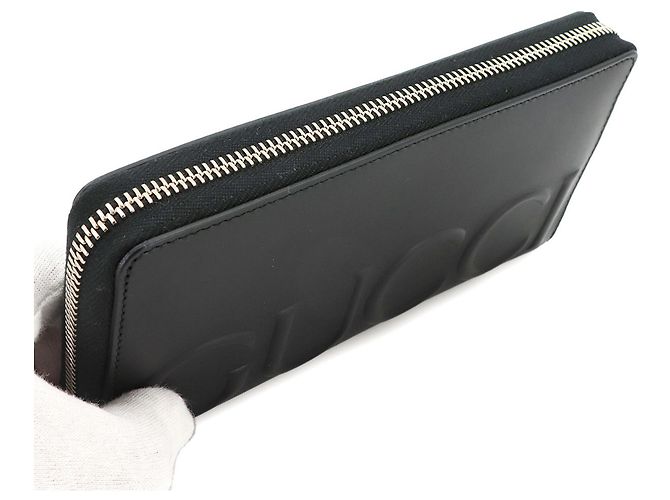 Cartera larga Gucci de piel negra - vista 10