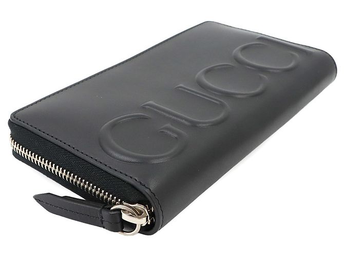 Cartera larga Gucci de piel negra - vista 4