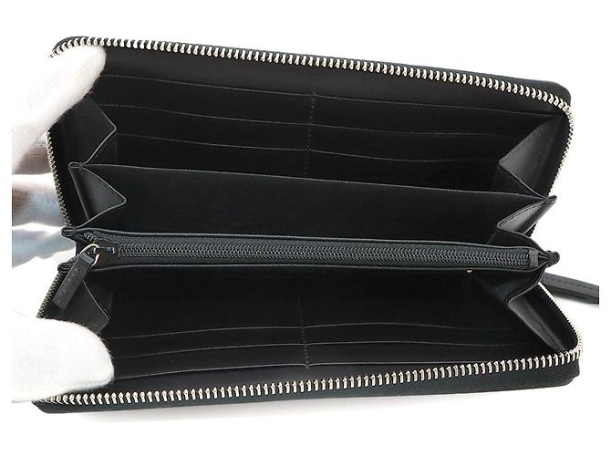Cartera larga Gucci de piel negra - vista 6