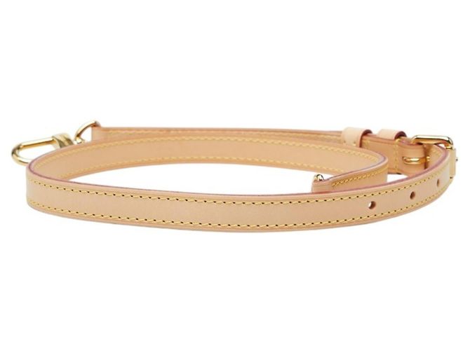Tracolla in pelle beige Louis Vuitton - vista 3