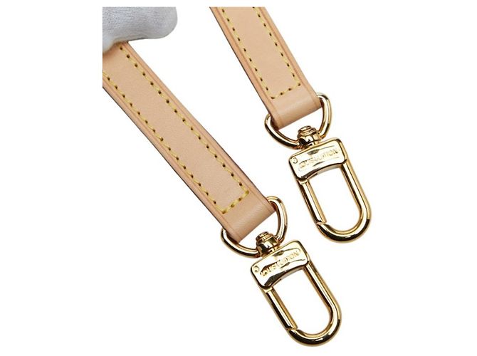 Tracolla in pelle beige Louis Vuitton - vista 4