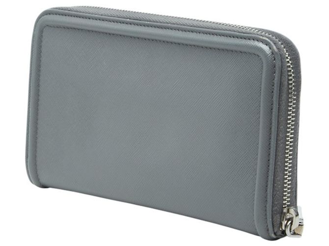 Prada Gray Saffiano Leather Coin Purse - view 2