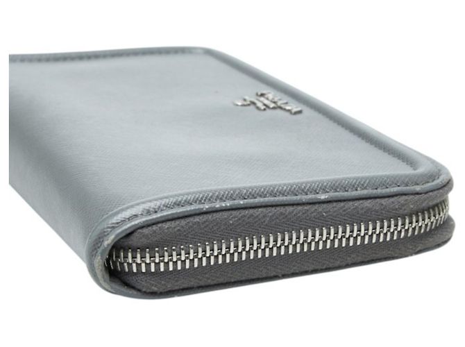 Prada Gray Saffiano Leather Coin Purse - view 4