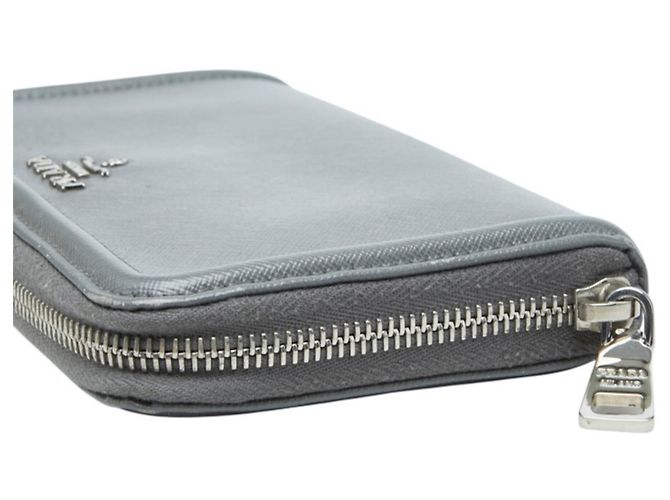 Prada Gray Saffiano Leather Coin Purse - view 5