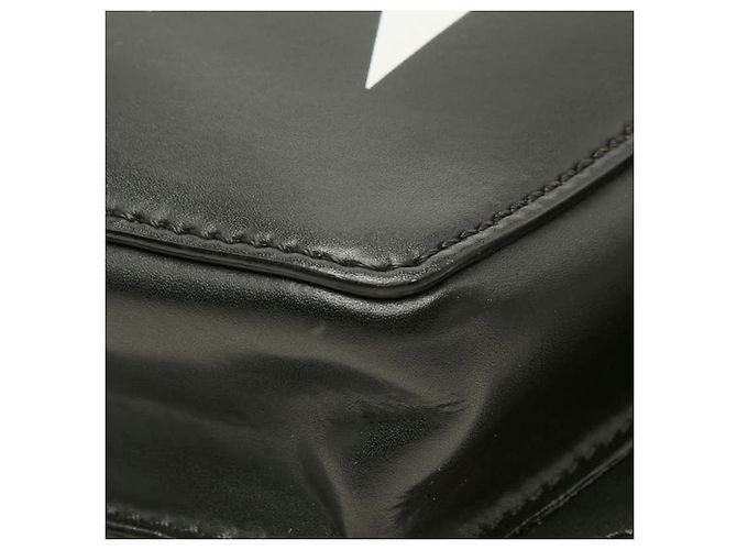 Borsa a tracolla in pelle nera Valentino VLTN Logo - vista 4