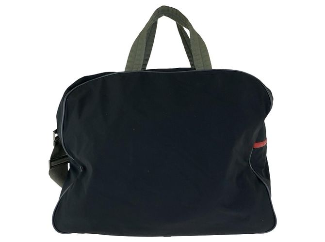 Autre Marque Borsa Boston Pradasports in nylon nero - vista 2
