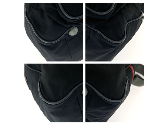 Autre Marque Borsa Boston Pradasports in nylon nero - vista 3
