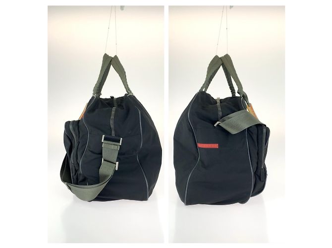 Autre Marque Borsa Boston Pradasports in nylon nero - vista 8