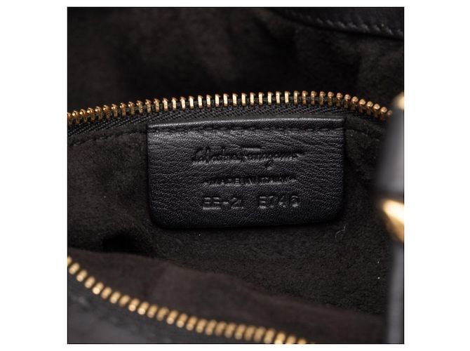 Borsa Tote Salvatore Ferragamo in pelle nera - vista 6