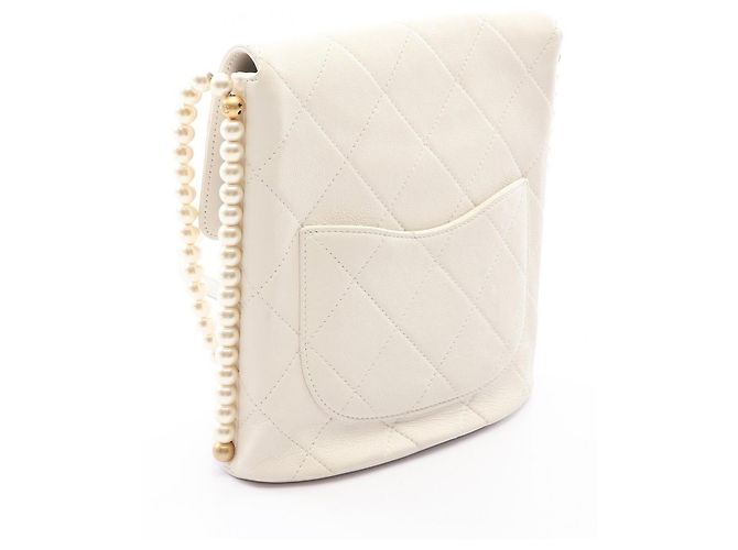 Sac à épaule Chanel Matelassé avec fausses perles - vue 2